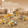 5-in-1 Take Apart Trucks Transforming into Robots