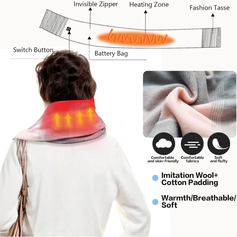 Electric Heated Scarf For Unisex