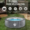 SereneLife Outdoor Inflatable Hot Tub - Suitable for 4 - 6 People