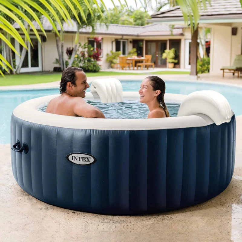 INTEX 28431EP PureSpa Plus Inflatable Hot Tub - Bubble Massage Spa Set