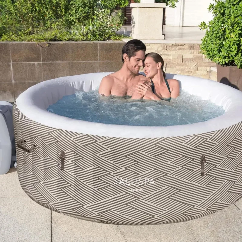 Bestway SaluSpa Cancun AirJet Inflatable Hot Tub - w/ 120 Soothing Jets and Suitable for 4 People