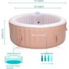 Relxtime Inflatable Hot Tub Spa - w/ 120 Bubble Jets, Suitable for 2 - 4 People