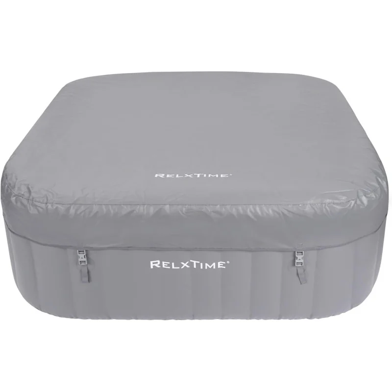 Relxtime 73in X 73in Inflatable Hot Tub Spa - w/ 130 Bubble Jets, Suitable for 4 - 6 People