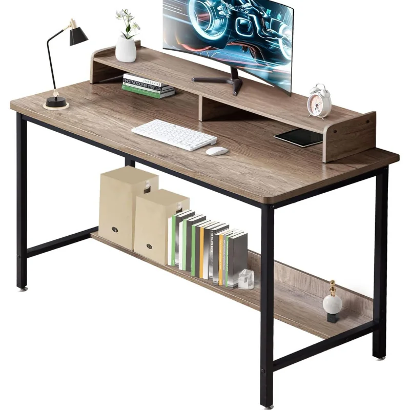 Multifunctional Computer Desk w/ Shelves