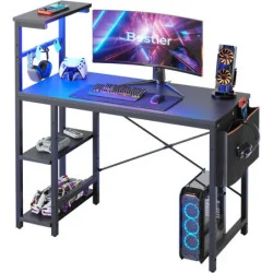 Professional L-Shaped Desk: Ideal for Home Office, PC Gaming, and Writing Tasks