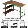 L-Shaped Home Office Desk w/ Shelf: Multi-functional Gaming Desk and Corner Table for Work