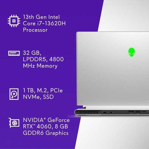 x14 R2 Gaming Laptop 14" QHD+ 165Hz G-Sync, Intel Core i7, NVIDIA GeForce RTX 4060, 32GB RAM, 1TB SSD, AlienFX Backlit Keyboard | TekChoice Electronics