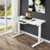 Height Adjustable Standing Desk w/ Tempered Glass Top