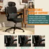 Ergonomic Desk Chair for Home Office Student, Featuring Adjustable Lumbar Support & Flip-up Armrest