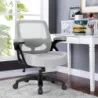 400lb Big and Tall Office Chair, Ergonomic Mesh Desk Chair w/ Flip Arms