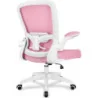 Ergonomic Tall Office Chair: Breathable Mesh, Adjustable Footrest Ring, Lumbar Support, Flip-up Armrests