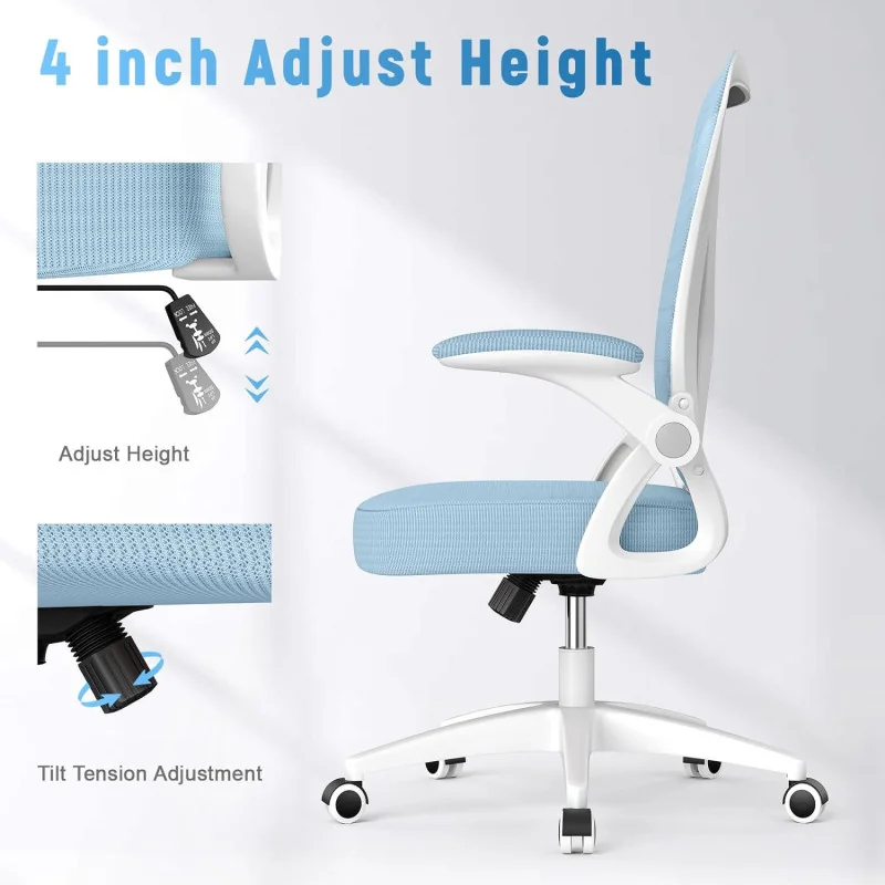 Professional Mid Back Desk Chair w/ Adjustable Height