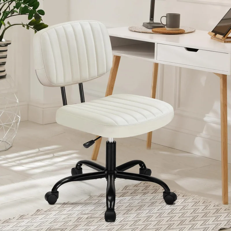 Armless Home Office Desk Chair with Ergonomic Design