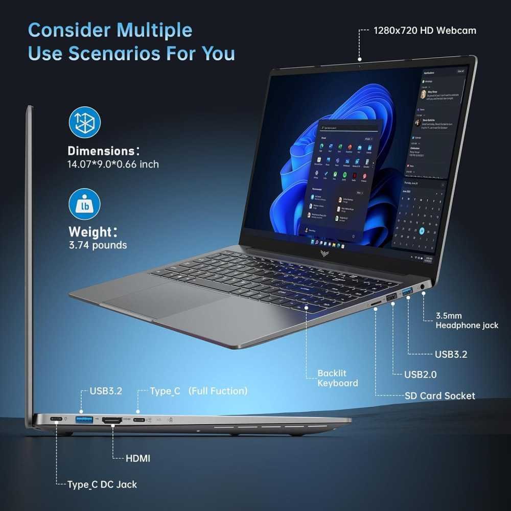 (2024) Gaming Laptop 16.1-inch FHD Display Laptop with AMD Ryzen 7 5825U Processor and 16GB RAM | TekChoice Electronics