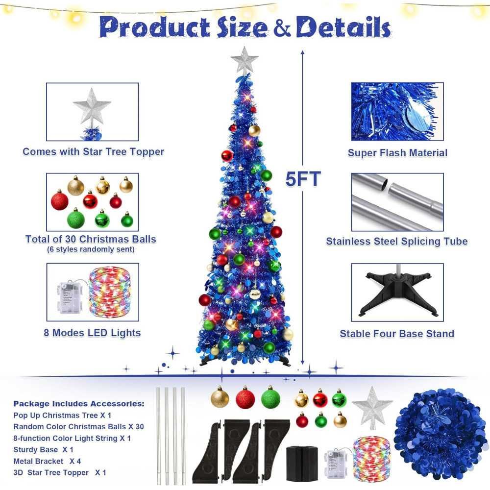 5Ft Pop Up Christmas Tree Set | TekChoice Electronics