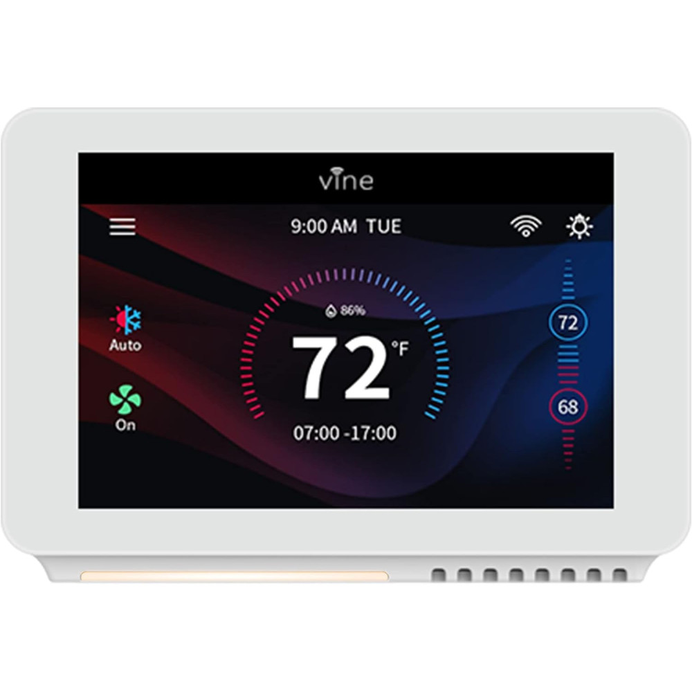Vine Wi-Fi 7-day & 8-Period Programmable Smart Home Thermostat