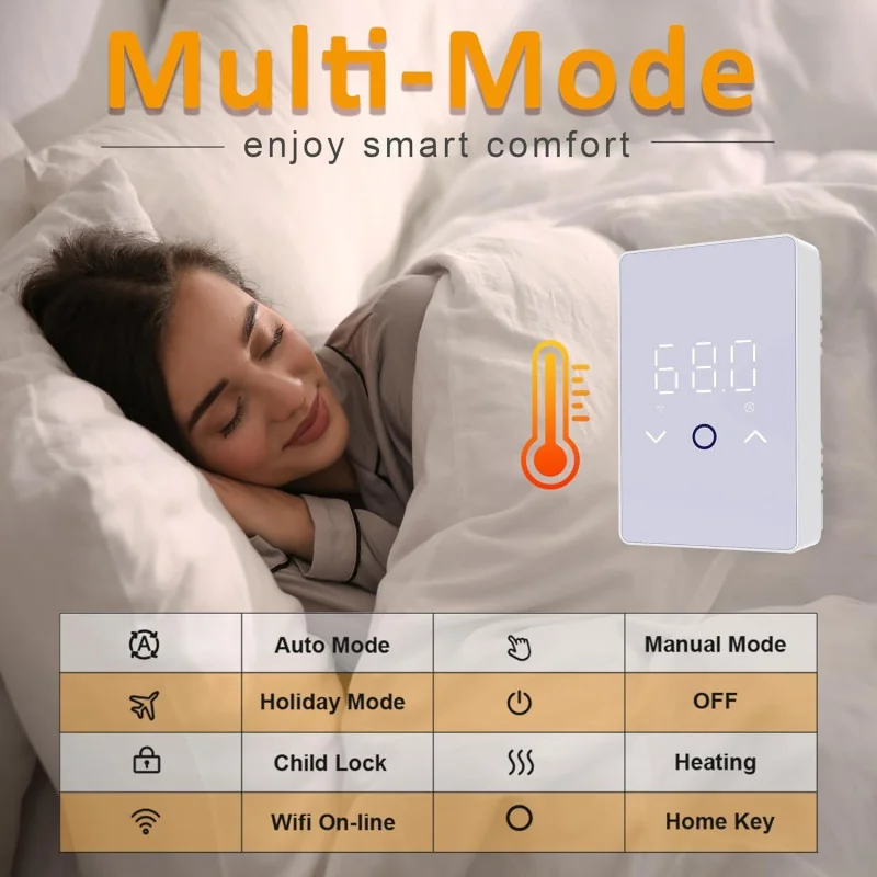 MAXKOSKO WiFi Smart Thermostat: Programmable, Energy-Saving, and Touchscreen Enabled