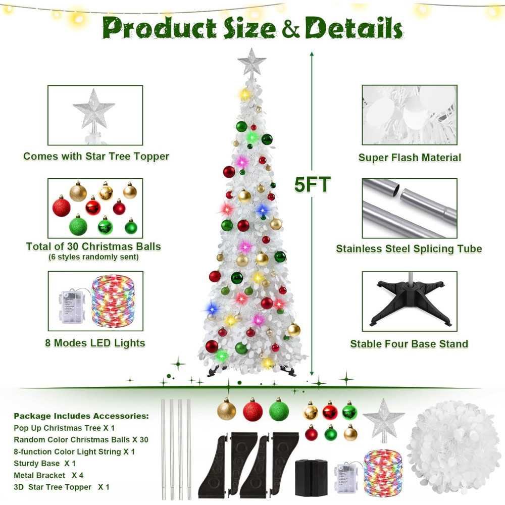 5Ft Pop Up Christmas Tree Set | TekChoice Electronics