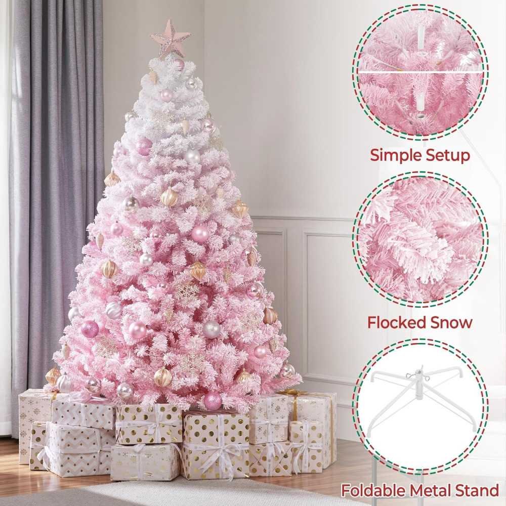 6ft Premium Snow Flocked Artificial Christmas Tree | TekChoice Electronics