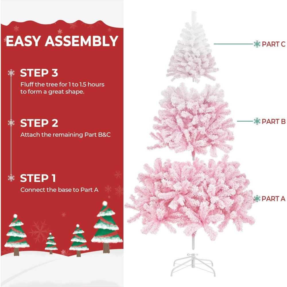 6ft Premium Snow Flocked Artificial Christmas Tree | TekChoice Electronics