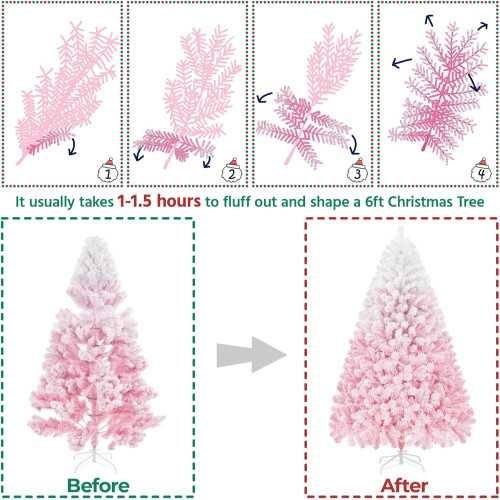 6ft Premium Snow Flocked Artificial Christmas Tree | TekChoice Electronics