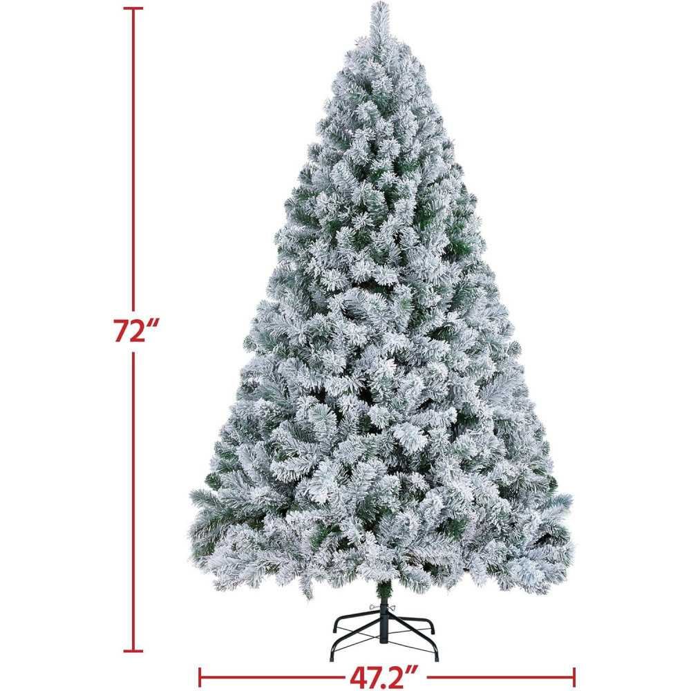 6ft Premium Snow Flocked Artificial Christmas Tree | TekChoice Electronics