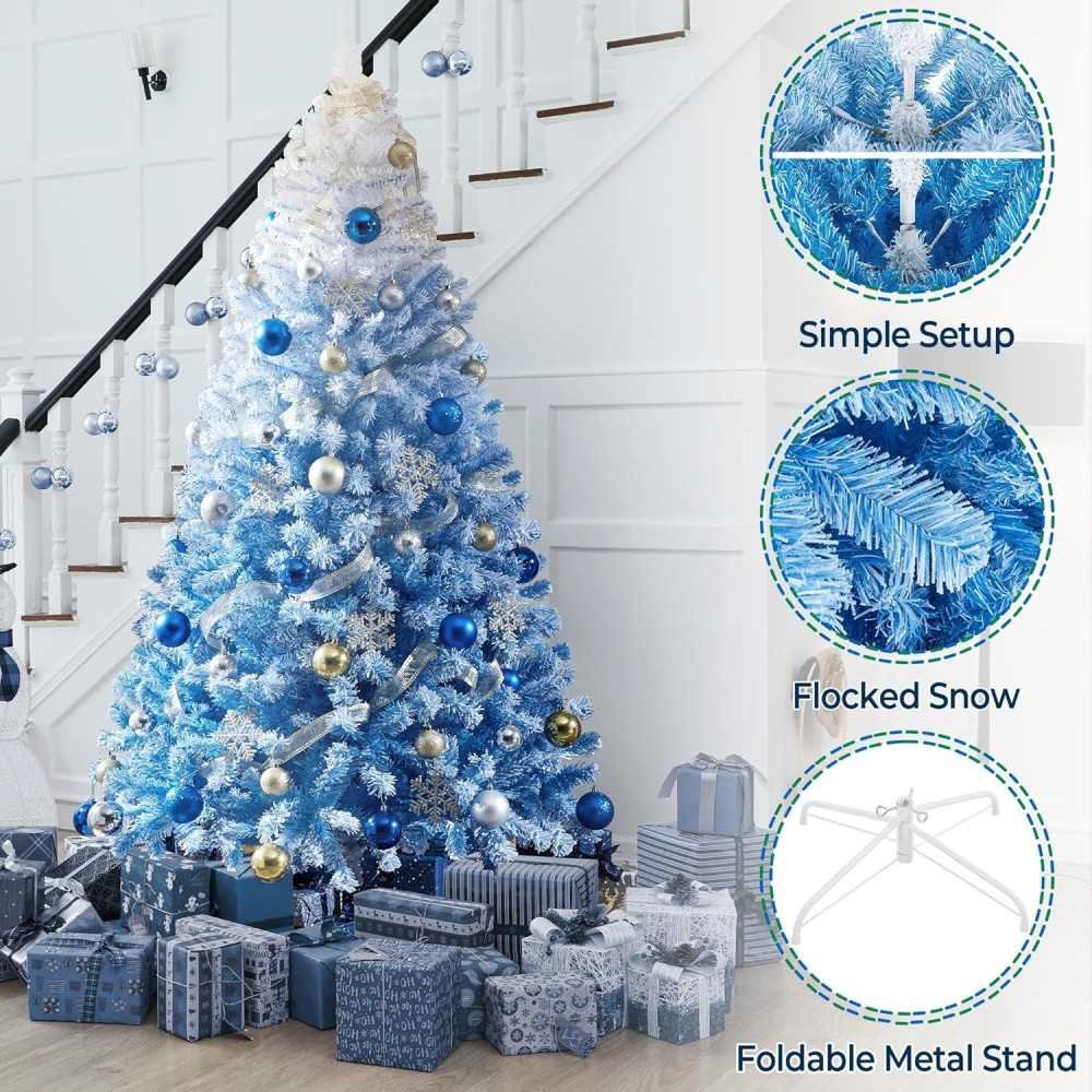 6ft Premium Snow Flocked Artificial Christmas Tree | TekChoice Electronics