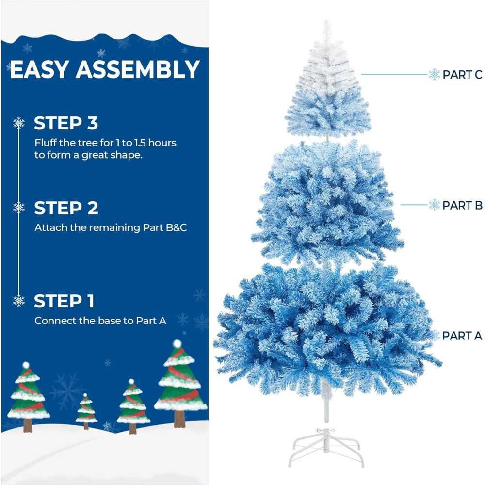 6ft Premium Snow Flocked Artificial Christmas Tree | TekChoice Electronics