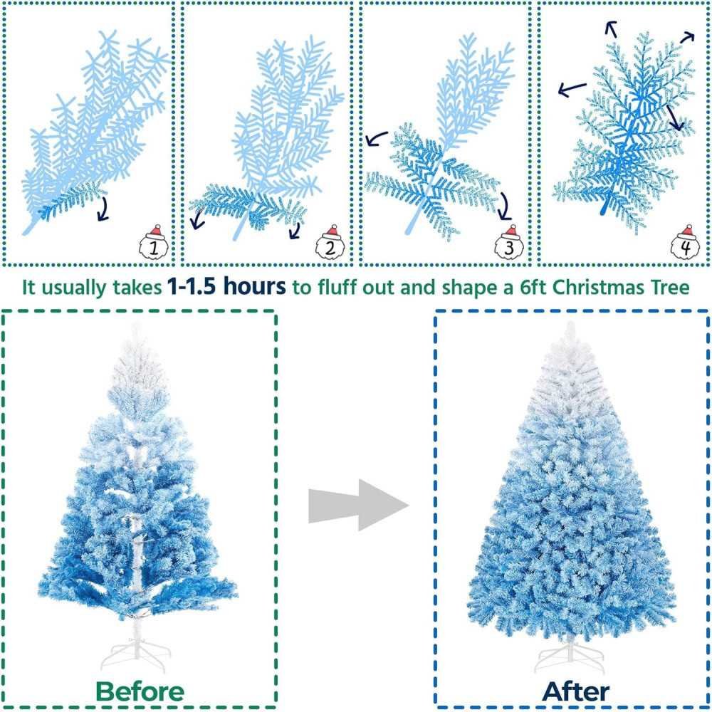 6ft Premium Snow Flocked Artificial Christmas Tree | TekChoice Electronics