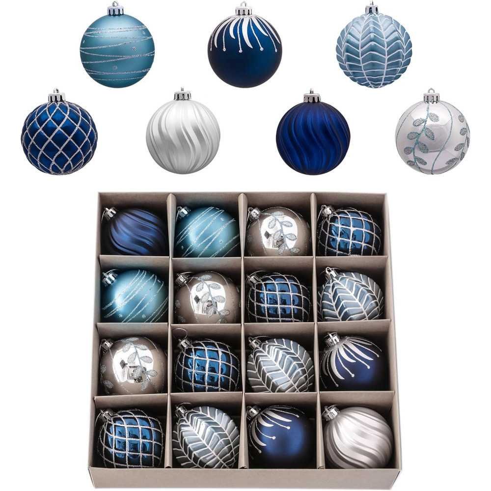 16ct Set of Festive Shatterproof Christmas Ornaments | TekChoice Electronics