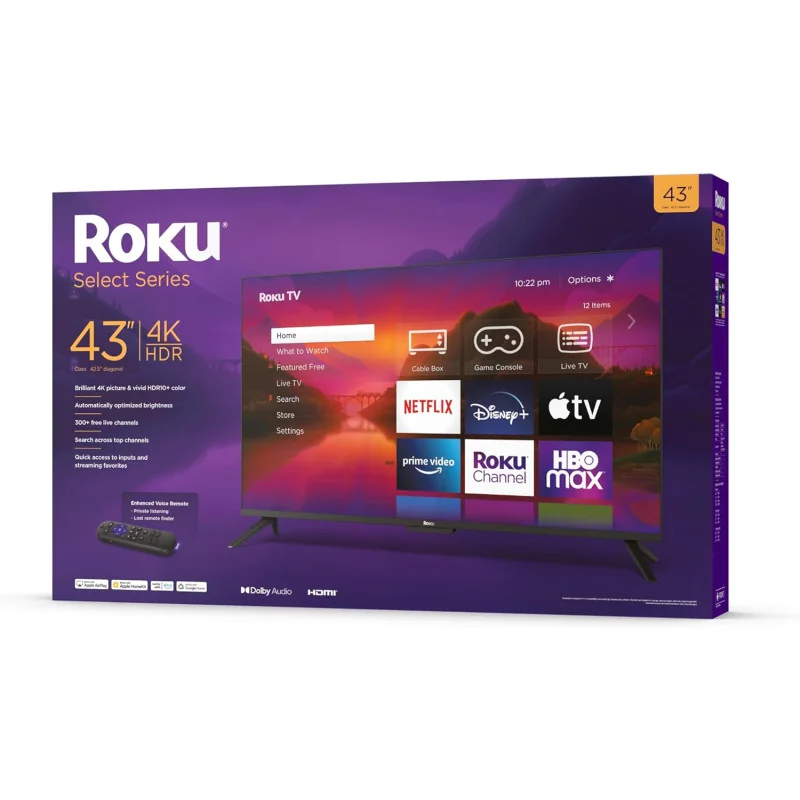 (Renewed) TCL 43S435 43 inch LED 4-Series Roku Smart 4K UHD TV