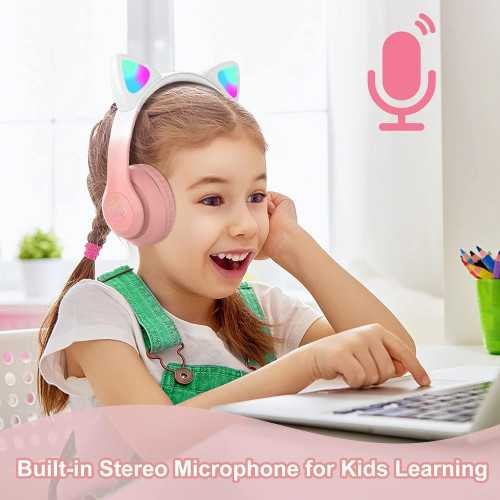 Cat Ear Bluetooth Headphones for Kids, Teens, and Adults | TekChoice Electronics