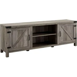 Modern Farmhouse Double Barn Door TV Stand - Suitable For TV's Ranging From 80 inches