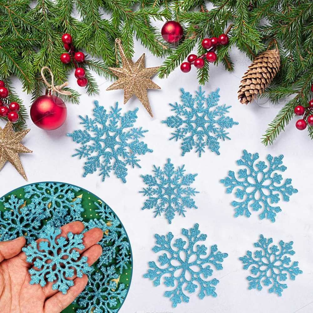 36 Glittering Snowflake Christmas Ornaments | TekChoice Electronics