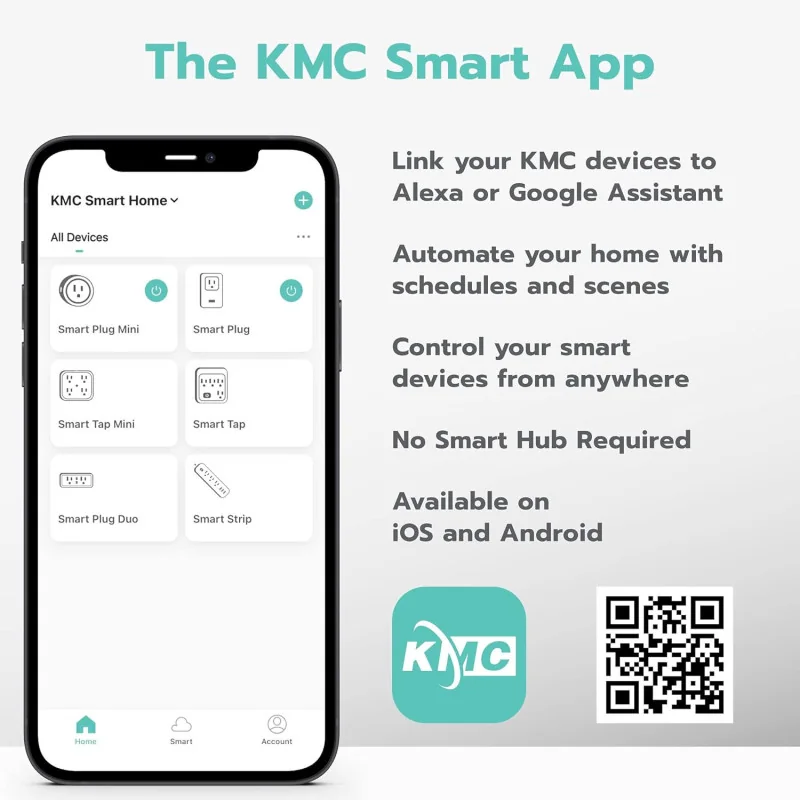 KMC Smart Plug Mini Works w/ Alexa and Google Home