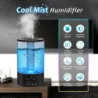 Cool Mist Ultrasonic Humidifiers w/Remote Control and 7 Colors Night Light