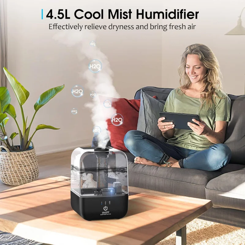 4.5L Large Top Fill Cool Mist Ultrasonic Air Humidifiers